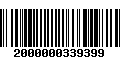 Código de Barras 2000000339399