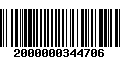 Código de Barras 2000000344706