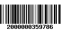 Código de Barras 2000000359786