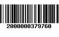 Código de Barras 2000000379760