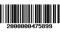 Código de Barras 2000000475899