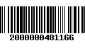 Código de Barras 2000000481166