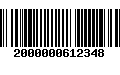 Código de Barras 2000000612348