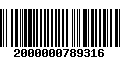 Código de Barras 2000000789316