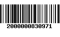 Código de Barras 2000000830971