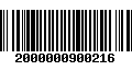 Código de Barras 2000000900216