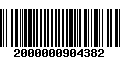 Código de Barras 2000000904382