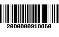 Código de Barras 2000000918860