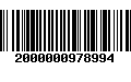 Código de Barras 2000000978994