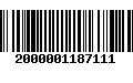 Código de Barras 2000001187111