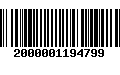 Código de Barras 2000001194799