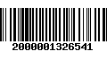 Código de Barras 2000001326541