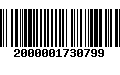 Código de Barras 2000001730799