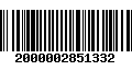 Código de Barras 2000002851332