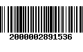 Código de Barras 2000002891536