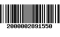 Código de Barras 2000002891550