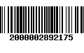 Código de Barras 2000002892175