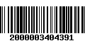 Código de Barras 2000003404391