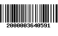 Código de Barras 2000003640591