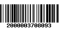 Código de Barras 2000003708093