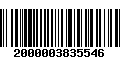 Código de Barras 2000003835546