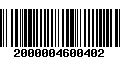 Código de Barras 2000004600402