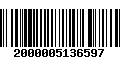 Código de Barras 2000005136597