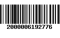 Código de Barras 2000006192776