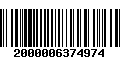 Código de Barras 2000006374974