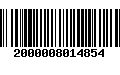 Código de Barras 2000008014854