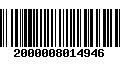 Código de Barras 2000008014946