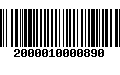 Código de Barras 2000010000890