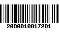 Código de Barras 2000010017201