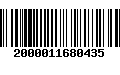 Código de Barras 2000011680435