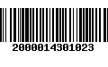 Código de Barras 2000014301023