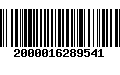 Código de Barras 2000016289541