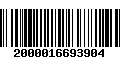 Código de Barras 2000016693904