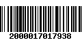 Código de Barras 2000017017938