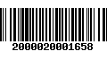 Código de Barras 2000020001658