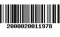 Código de Barras 2000020011978