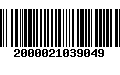 Código de Barras 2000021039049