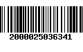 Código de Barras 2000025036341