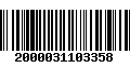 Código de Barras 2000031103358