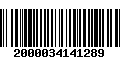 Código de Barras 2000034141289