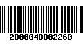 Código de Barras 2000040002260