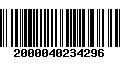 Código de Barras 2000040234296