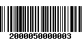 Código de Barras 2000050000003