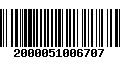 Código de Barras 2000051006707