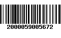 Código de Barras 2000059005672