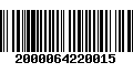 Código de Barras 2000064220015